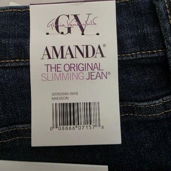 Women's Gloria Vanderbilt Amanda Classic Jeans Color: Madison Size: 18 T/L - Picture 5 of 5